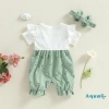 Aqua Baby Girl Trang Phục Mùa Hè Hai Mảnh Áo Liền Quần Tay Ngắn Nơ Đầu Giá 226.194 VND 6