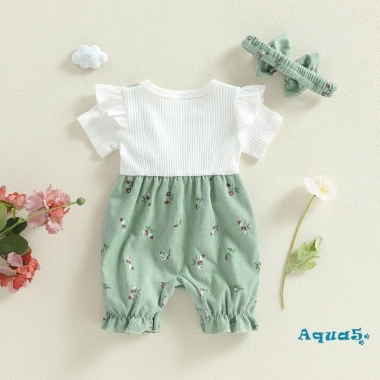 Aqua Baby Girl Trang Phục Mùa Hè Hai Mảnh Áo Liền Quần Tay Ngắn Nơ Đầu Giá 226.194 VND