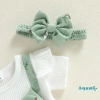 Aqua Baby Girl Trang Phục Mùa Hè Hai Mảnh Áo Liền Quần Tay Ngắn Nơ Đầu Giá 226.194 VND 7