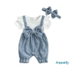 Aqua Baby Girl Trang Phục Mùa Hè Hai Mảnh Áo Liền Quần Tay Ngắn Nơ Đầu Giá 226.194 VND 10