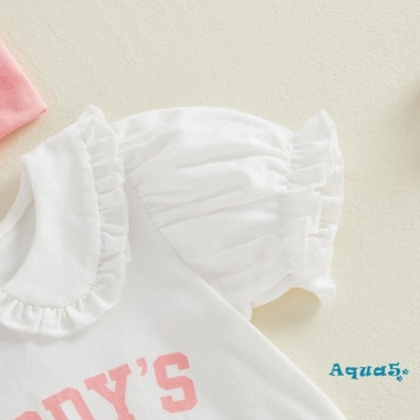 Aqua-Baby Girls 4 Bộ Trang Phục Dễ Thương: Áo Liền Quần Cổ Búp Bê, Băng Đô, Váy Tutu, Bộ Tất 6