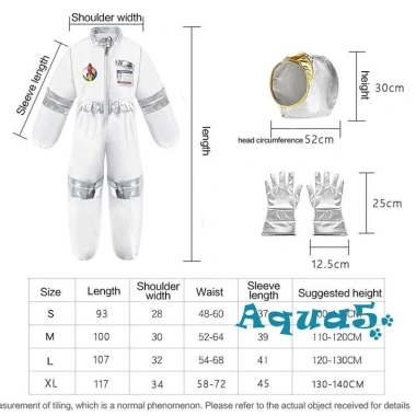 Aqua-baby Halloween Trang Phục Phi Hành Gia Áo Liền Quần Mũ Huy Hiệu và Găng Tay cho Bé - Giá ưu đãi 250.776₫ 3