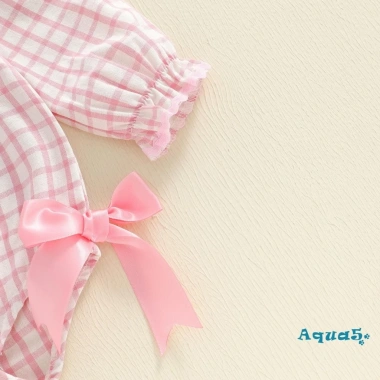 Aqua-Baby Jumpsuit Nữ Thu Đông áo liền quần rời, nơ ngỗng thêu, kẻ sọc dài tay – 222.912đ