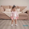 Aqua-Baby Jumpsuit Nữ Thu Đông áo liền quần rời, nơ ngỗng thêu, kẻ sọc dài tay – 222.912đ 7