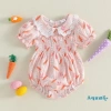 Aqua-Baby Rompers Bé Gái Phục Sinh Thỏ Cà Rốt Trứng In Búp Bê Cổ Tay Ngắn - Giá Ưu Đãi 216.919₫ 3