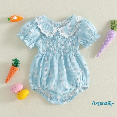 Aqua-Baby Rompers Bé Gái Phục Sinh Thỏ Cà Rốt Trứng In Búp Bê Cổ Tay Ngắn - Giá Ưu Đãi 216.919₫