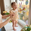 Aqua-Baby Rompers Bé Gái Phục Sinh Thỏ Cà Rốt Trứng In Búp Bê Cổ Tay Ngắn - Giá Ưu Đãi 216.919₫ 9