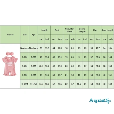 Aqua-Baby Rompers bé gái sơ sinh chữ thêu sọc xù cổ tròn tay ngắn băng đô - Giá 219.198₫ 2
