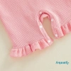 Aqua-Baby Rompers bé gái sơ sinh chữ thêu sọc xù cổ tròn tay ngắn băng đô - Giá 219.198₫ 9