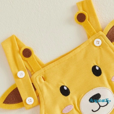 Aqua-Baby Rompers Bé Trai Hươu Thêu Không Tay, Áo Liền Quần Có Mũ - 185k 6