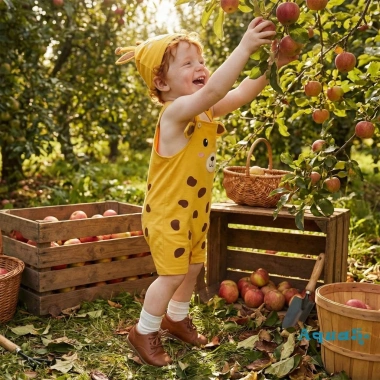 Aqua-Baby Rompers Bé Trai Hươu Thêu Không Tay, Áo Liền Quần Có Mũ - 185k 9