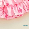 Aqua-Baby Set Trang Phục Bé Gái Ngày Của Mẹ Áo Liền Quần Ngắn Tay, Quần Short Xếp Nếp và Băng Đồ Thời Trang 8