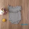 Aqua-bé Romper Không Tay Trẻ Sơ Sinh 0-18m Cổ Tròn Bèo Nhún Màu Rắn 111.780₫ 5