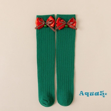 Aqua-Christmas Tất Đầu Gối Cao Trẻ Em Bé Gái Họa Tiết Ông Già Noel Vớ Thời Trang Thoải Mái Giá Ưu Đãi 63.720₫