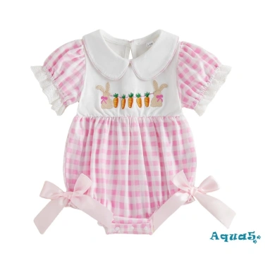 Aqua-Infant Áo liền quần bé gái Phục Sinh Puff tay ngắn, cổ thỏ, thêu cà rốt, nơ trang trí - Giá ưu đãi 209.412₫ 10 Aqua-Infant Áo liền quần bé gái Phục Sinh Puff tay ngắn, cổ thỏ, thêu cà rốt, nơ trang trí - Giá ưu đãi 209.412₫ 10