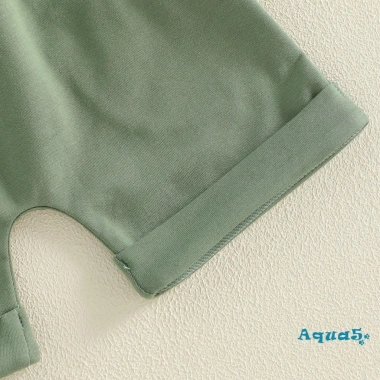 Aqua-Kids Quần short bé trai & áo thun nữ tay ngắn in chữ, eo co giãn, trang phục sinh nhật mùa hè 8