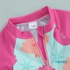 Aqua Rash Guard Bé Gái Đồ Bơi Hoa Sao Biển Zip Up Tay Ngắn Cổ Tròn 180k 6