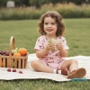 Aqua Toddler Baby Girl Set Mùa Hè Áo Cổ Tròn Nút Anh Đào và Quần Short Ngắn Tay 9