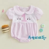 Aqua‑baby Áo bé gái mảnh tay ngắn mùa hè, thêu cổ chữ sinh nhật, giá 166.644 VND 4