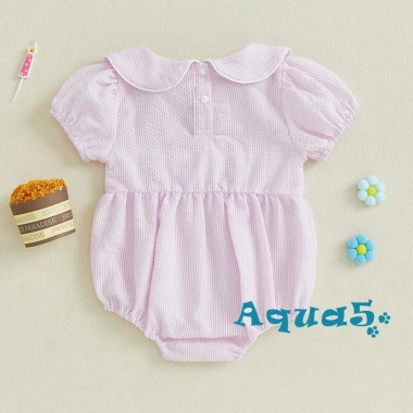 Aqua‑baby Áo bé gái mảnh tay ngắn mùa hè, thêu cổ chữ sinh nhật, giá 166.644 VND 5