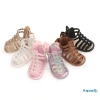 Aqua‑baby Giày Bé Gái Da PU Bện Chống Trơn Trượt Nơ Mùa Hè Đế Bằng 3