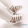 Aqua‑baby Giày Bé Gái Da PU Bện Chống Trơn Trượt Nơ Mùa Hè Đế Bằng 6