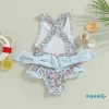Aqua‑kids áo tắm bé gái mùa hè không tay chéo lưng, không in hoa, bèo nhún – Giá chỉ 175.392đ 3