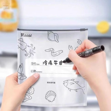 Awngd 10 Túi Đựng Thực Phẩm Lá Nhôm Đứng Tủ Đông, Tái Sử Dụng, Giữ Tươi, Chống Rò Rỉ