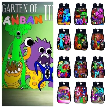 Ba lô Nylon 40cm Hình Garten Of Banban, phù hợp bé trai, bé gái lớp 3‑4, giảm 20%
