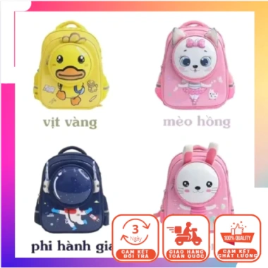 Balo Chống Gù Chống Thấm Nước cho Bé Móc Khoá Gấu Bông Giá Ưu Đãi 279k
