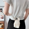 Balo mini da PU nhẹ màu trơn - Túi đeo chéo cho ví xu, tai nghe, trang điểm, giá 60k 3