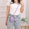 Balo mini da PU nhẹ màu trơn - Túi đeo chéo cho ví xu, tai nghe, trang điểm, giá 60k 5