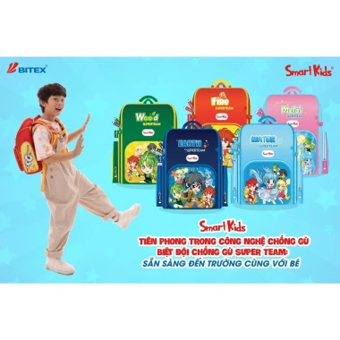 Balo Smartkids Super Team chống gù cho học sinh cấp 1 - Giá ưu đãi 546.400₫ 4