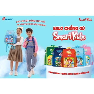Balo Smartkids Super Team chống gù cho học sinh cấp 1 - Giá ưu đãi 546.400₫ 5