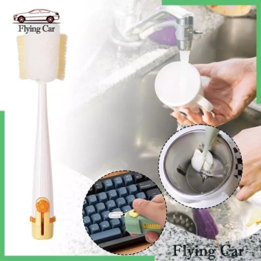Bàn chải 5 trong 1 làm sạch bình nước, cốc thủy tinh, nắp & hộp - cọ bọt biển hiệu quả