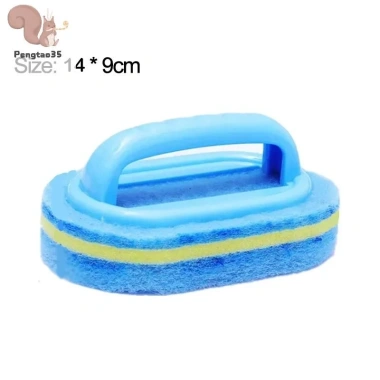 Bàn chải dày tay cầm - Khăn lau bếp, gạch, tắm - Miếng bọt biển loại bỏ vết bẩn COD, chỉ 30.600₫ 7