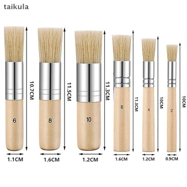 Bàn chải vẽ DIY QwQ 3 chiếc lông tự nhiên, phù hợp sơn dầu, nghệ thuật - taikula - giá ưu đãi
