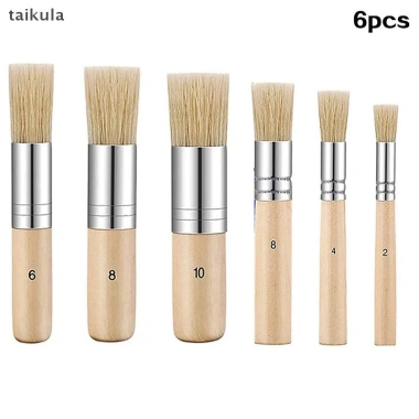 Bàn chải vẽ DIY QwQ 3 chiếc lông tự nhiên, phù hợp sơn dầu, nghệ thuật - taikula - giá ưu đãi