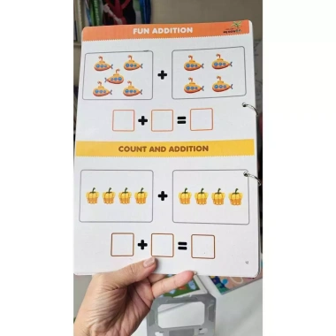 Bản cộng trừ 10, in bìa cán bóng, tặng 2 bút viết xóa - Giá chỉ 85.000 VND 4