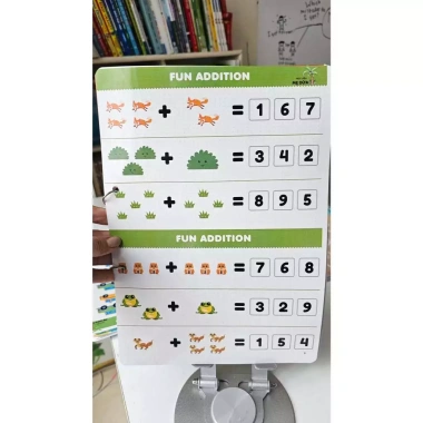 Bản cộng trừ 10, in bìa cán bóng, tặng 2 bút viết xóa - Giá chỉ 85.000 VND 6