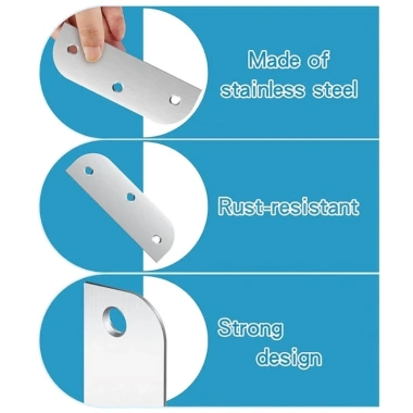 Bản lề HL tấm sửa chữa tủ, thép không gỉ, giá đỡ tấm cố định, giảm giá 159.500 VND 7