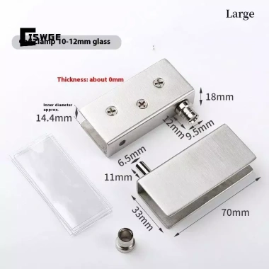 Bản lề xoay 2 chiếc thép không gỉ, kính trục xoay cửa tủ ẩn, giá ưu đãi 46.860₫ 9 Bản lề xoay 2 chiếc thép không gỉ, kính trục xoay cửa tủ ẩn, giá ưu đãi 46.860₫ 9
