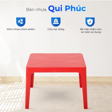 Bàn nhựa QUI PHÚC combo 2-4 bàn chắc chắn, tiện lợi, bền màu – dùng cho quán nước, quán ăn – 219.760₫