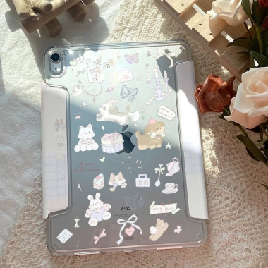 Bán Nóng Ốp bảo vệ iPad F & X 2.024 Acrylic trong suốt, sạc được, hỗ trợ ngang dọc Air 6/5/4 Pro - Giá trị cao