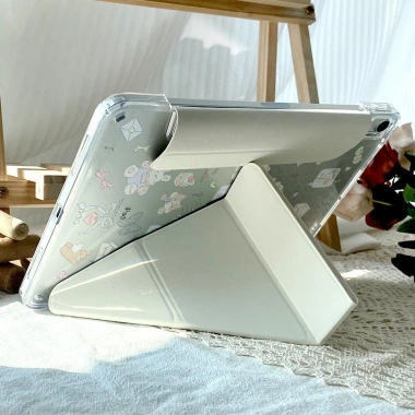 Bán Nóng Ốp bảo vệ iPad F & X 2.024 Acrylic trong suốt, sạc được, hỗ trợ ngang dọc Air 6/5/4 Pro - Giá trị cao