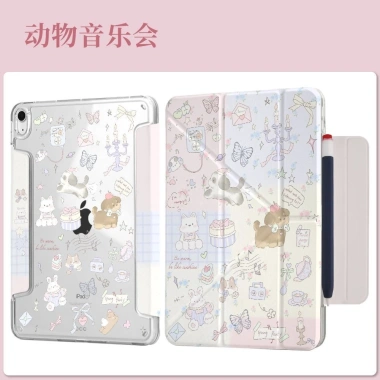 Bán Nóng Ốp bảo vệ iPad F & X 2.024 Acrylic trong suốt, sạc được, hỗ trợ ngang dọc Air 6/5/4 Pro - Giá trị cao