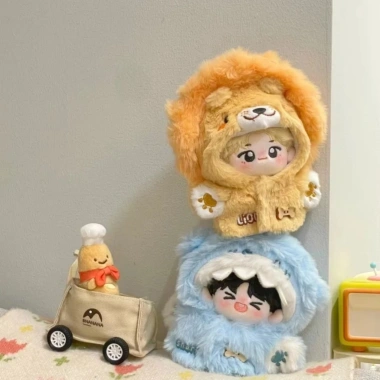 Bán Nóng Quần Áo Búp Bê 20cm 10cm Dễ Thương Sang Trọng Sư Tử Nhỏ và Áo Liền Mũ Thay Thế