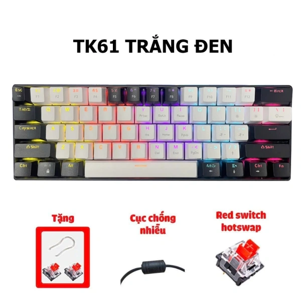 Hình ảnh sản phẩm Bàn phím cơ K550 V9 Tiroshi LED đa điểm, nhiều chế độ màu, chơi game & làm việc 2.025 - Giá 263.120₫