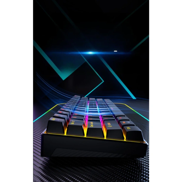 Hình ảnh sản phẩm Bàn phím cơ WY61 Leb RGB 61 phím - Gõ êm, chống nước, thích hợp game & văn phòng - 307.500 VND