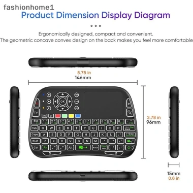 Bàn phím không dây M9 BT 2.4G 7 đèn nền Type-C IR Touchpad Box PC - Giá 260,040₫